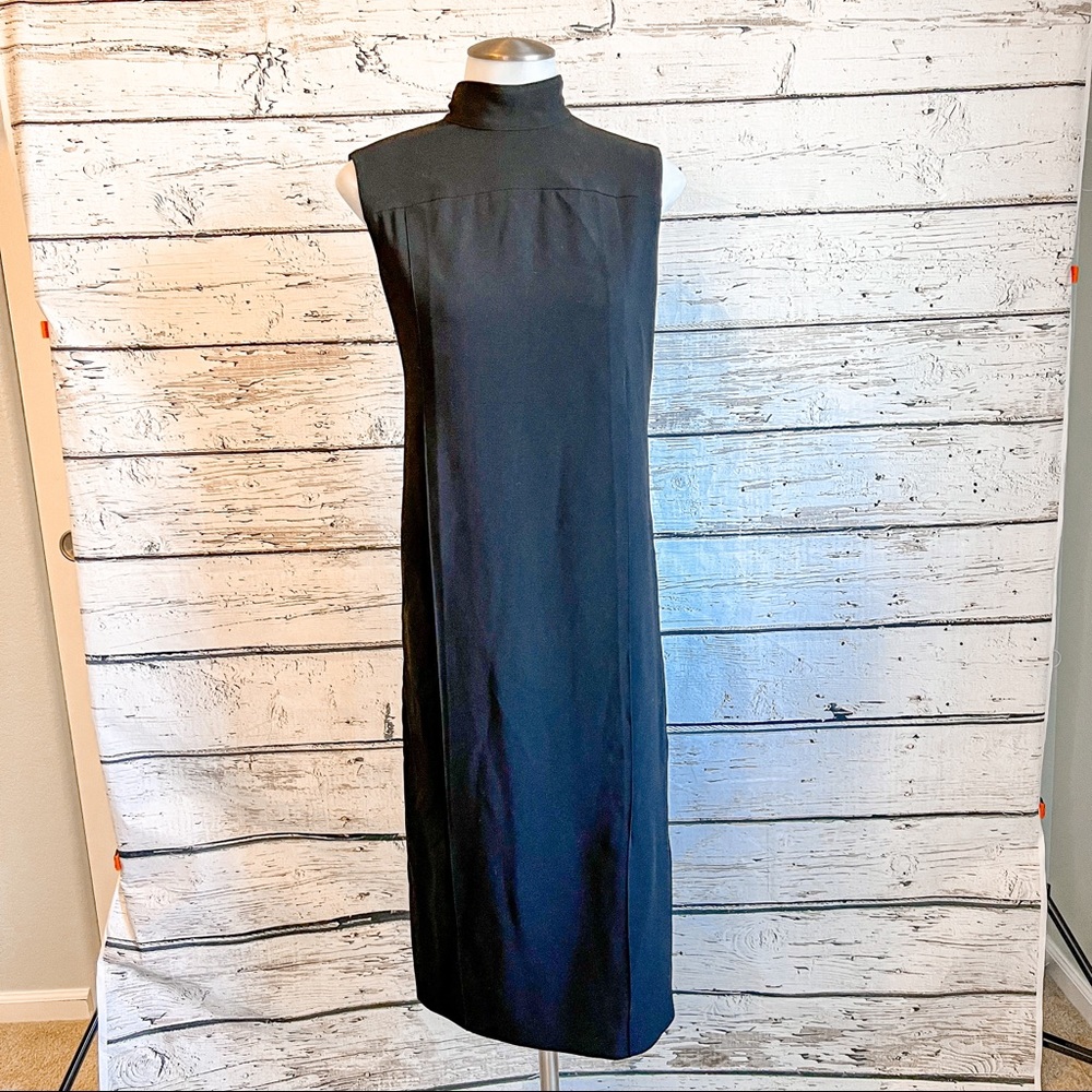 Aritzia Babaton black dress with necktie